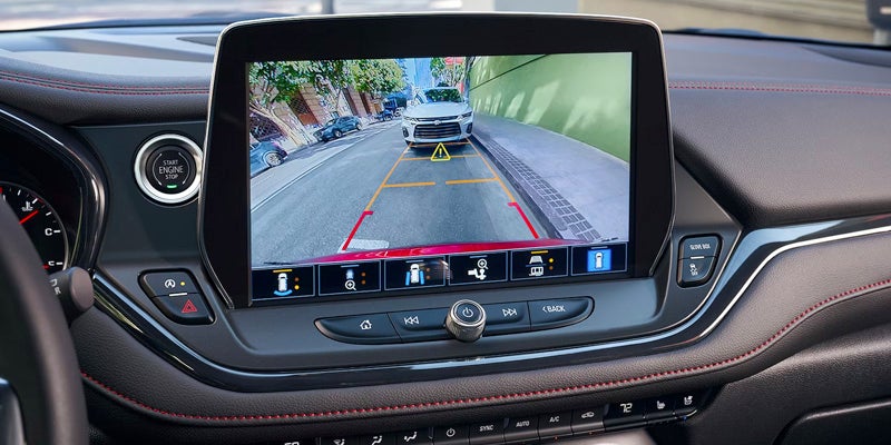 Rear view of a 2024 Chevrolet Equinox showcasing the rear view camera feature.
